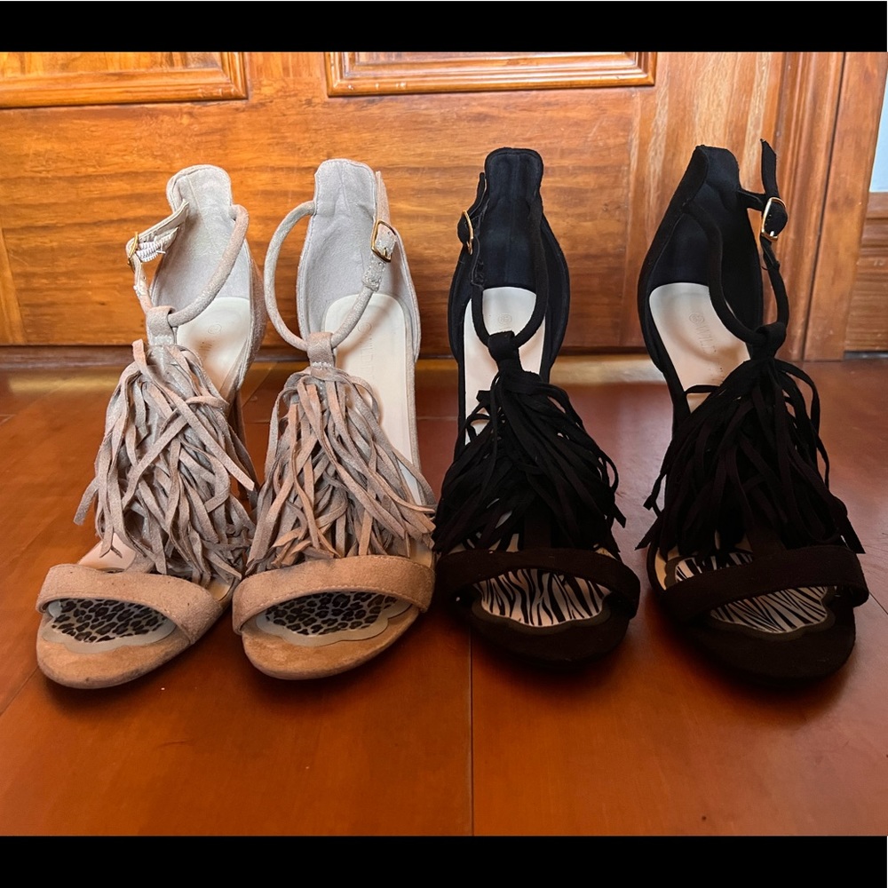 Wild Diva Lounge fringe detail Stilettos.